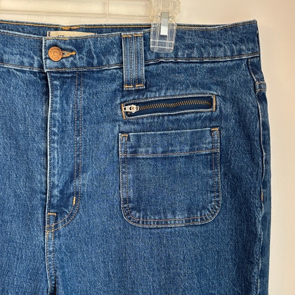 Madewell Womens The Perfect Vintage Flare Classic Blue front pocket Jeans 32 EUC - Picture 6 of 13